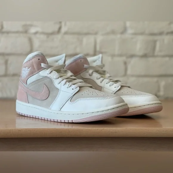 Nike Air Jordan 1 Mid Retro Coconut Milk Legend Pink Sail FQ1926-161 Women Sizes - Picture 4 of 10